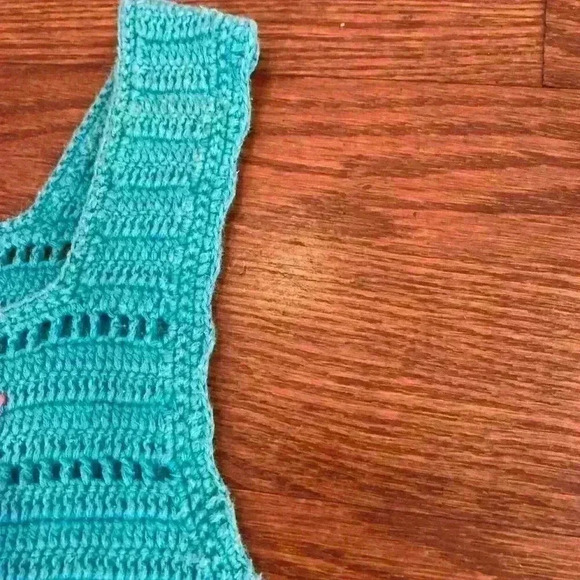 Susan Bristol Vintage Crochet Embroidered Sleeveless Tank Top Petite Small - Picture 11 of 12